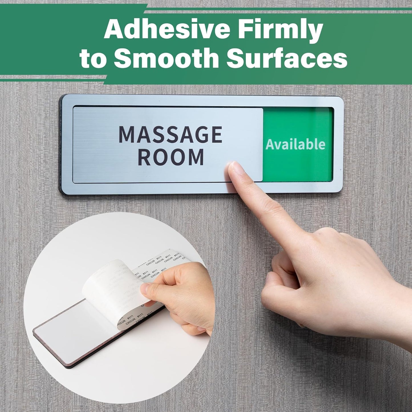 Treatment Room Door Sign,Do Not Disturb- In Use/Available Slider Sign for Wellness & Health Centers Business Vacant Occupied Privacy Spa Door