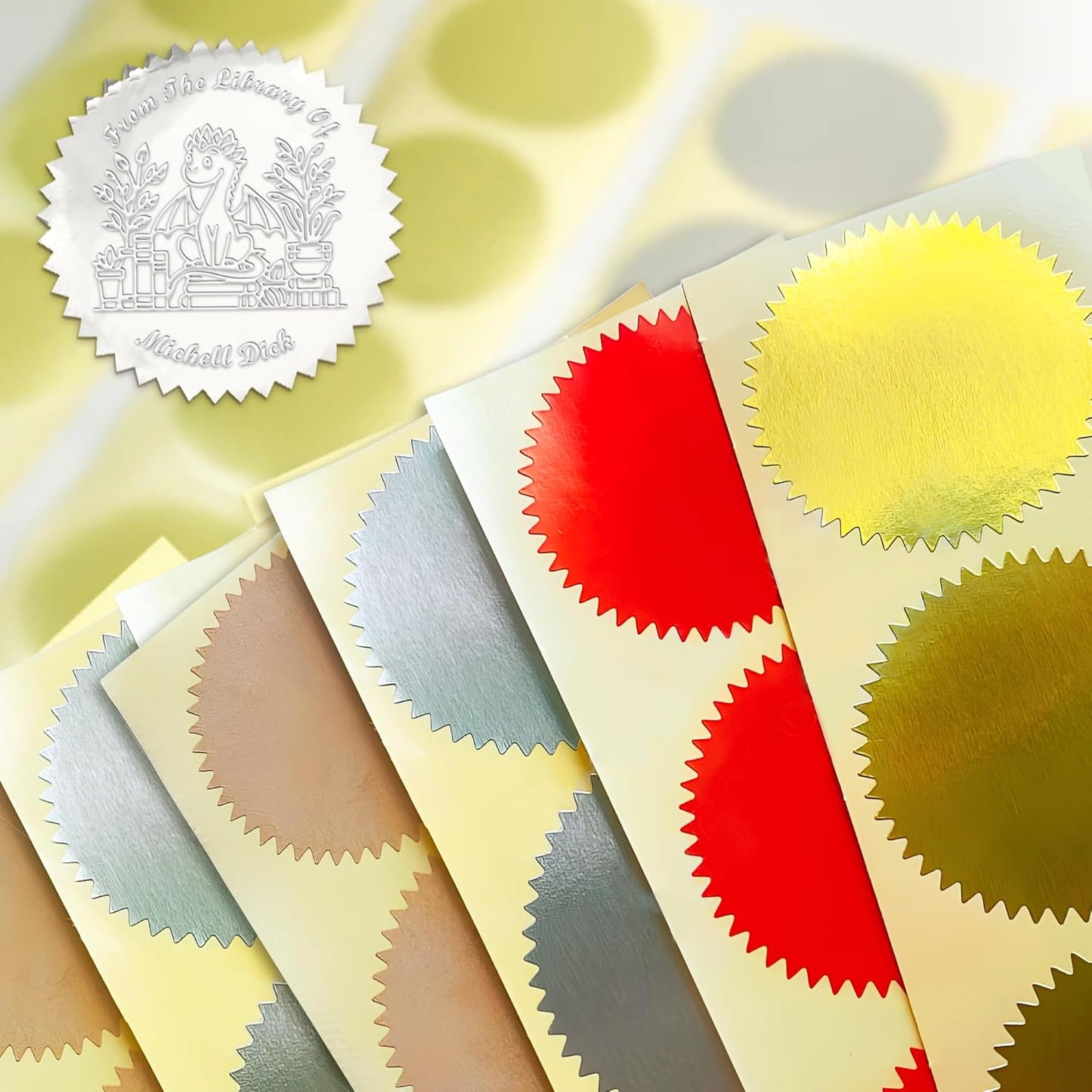 from The Library of Embossers & Stamps Custom Color Self-Inking Stamp with Your Name or Design Great for Personalizing Books, Text Books and Journals (21)