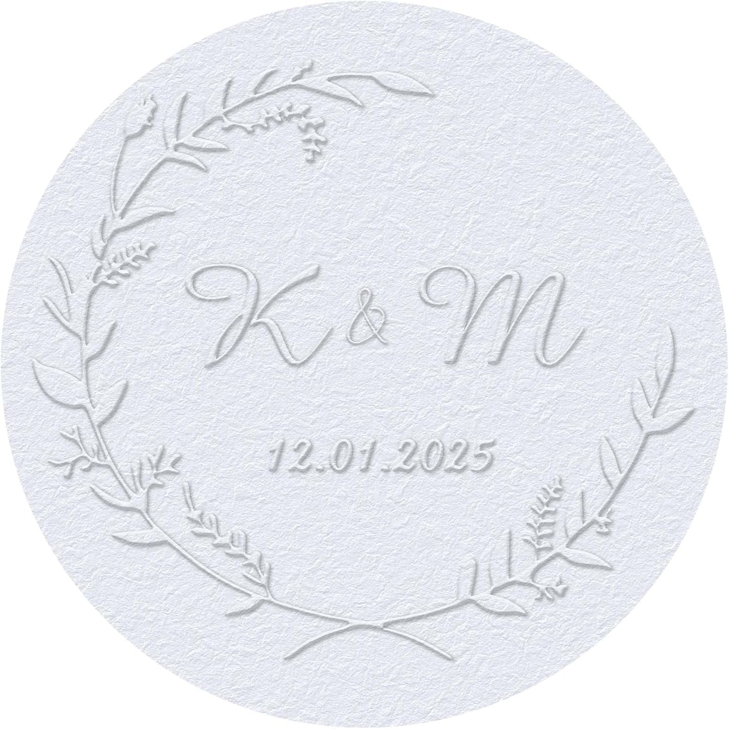 Personalized Wedding Embosser Stamp， Custom Book Business Card Paper Document Notebook, Self Inking Stamp，Book Lover Gifts，Christmas Gifts (Style12)