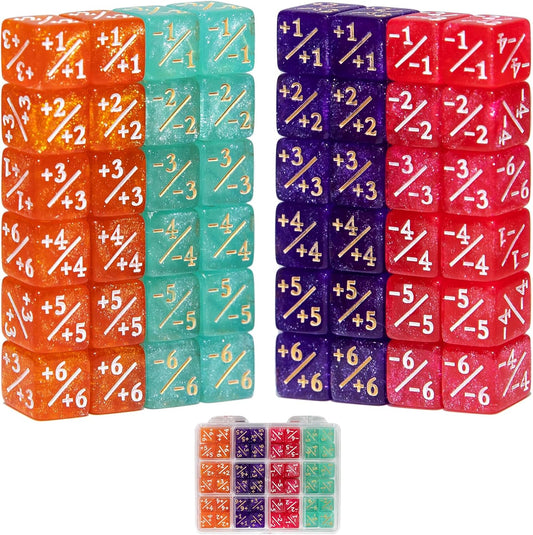 48PCS 12mm MTG Dice Life Counters Set for Magic The Gathering, Small MTG Tokens Loyalty Dice with Box, Compatible with Magic Card Game Accessories CCG Creature Stats