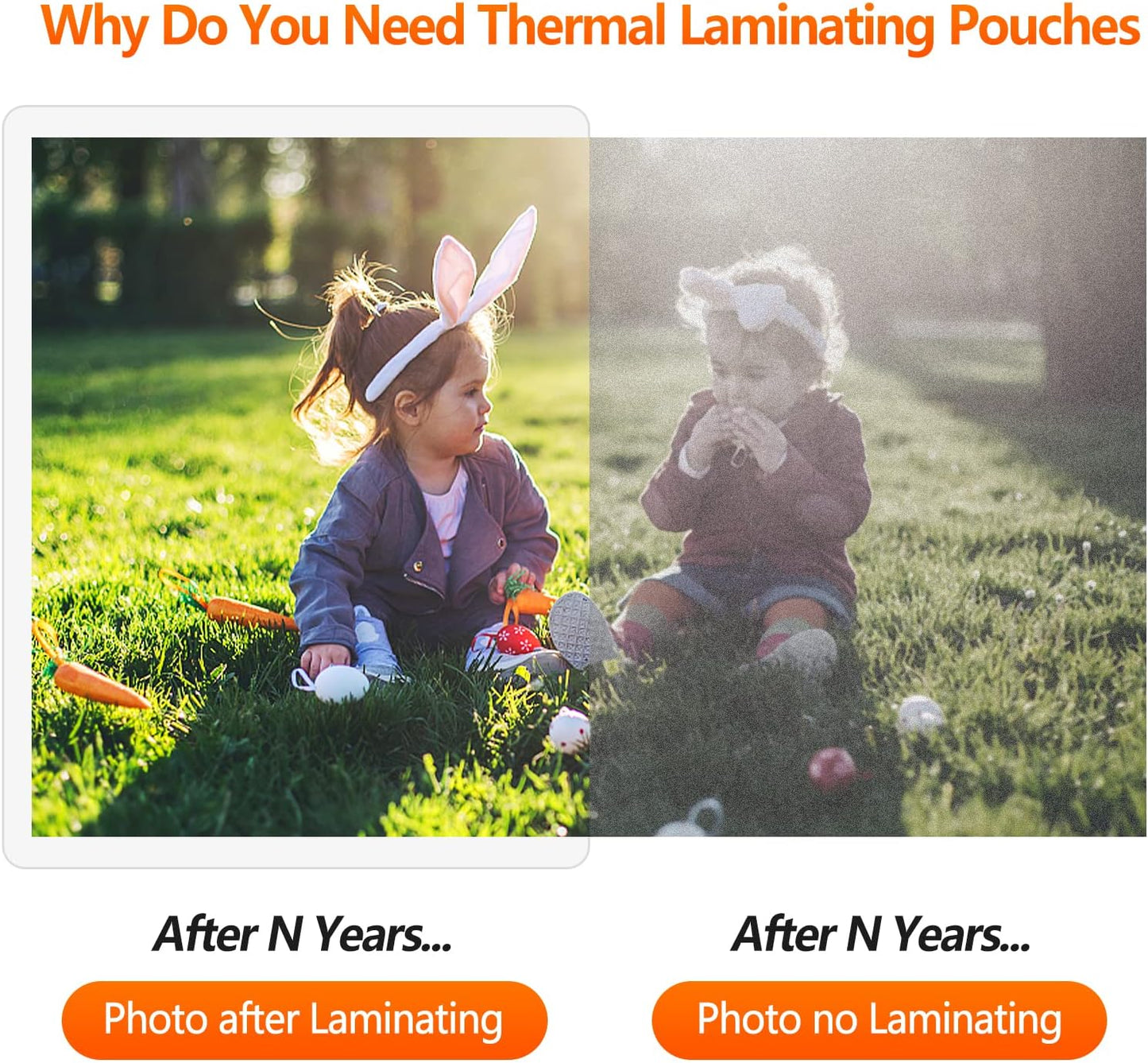 Thermal Laminating Pouches, 9 x 11.5 Inches Laminating Sheets, 5 Mil Thick Laminate Sheets, 100 Pack, Clear