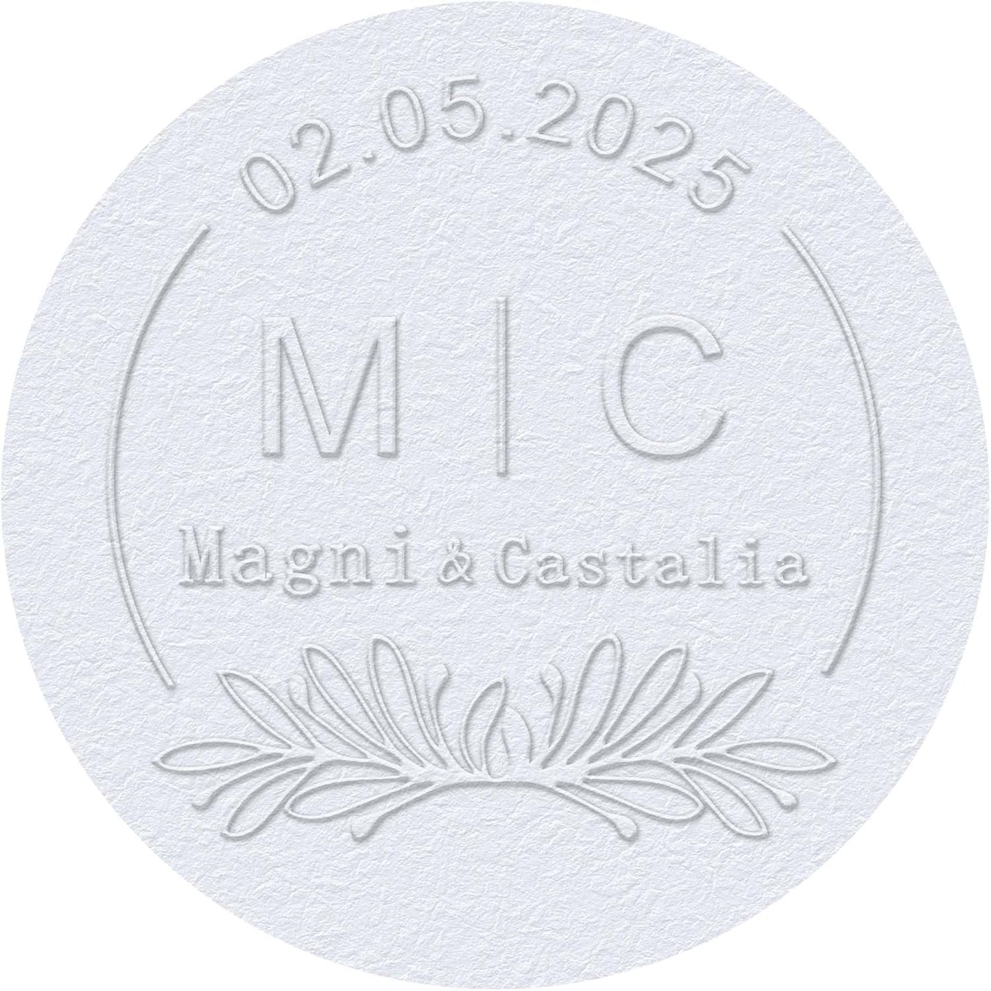 Personalized Wedding Embosser Stamp， Custom Book Business Card Paper Document Notebook, Self Inking Stamp，Book Lover Gifts，Christmas Gifts (Style16)