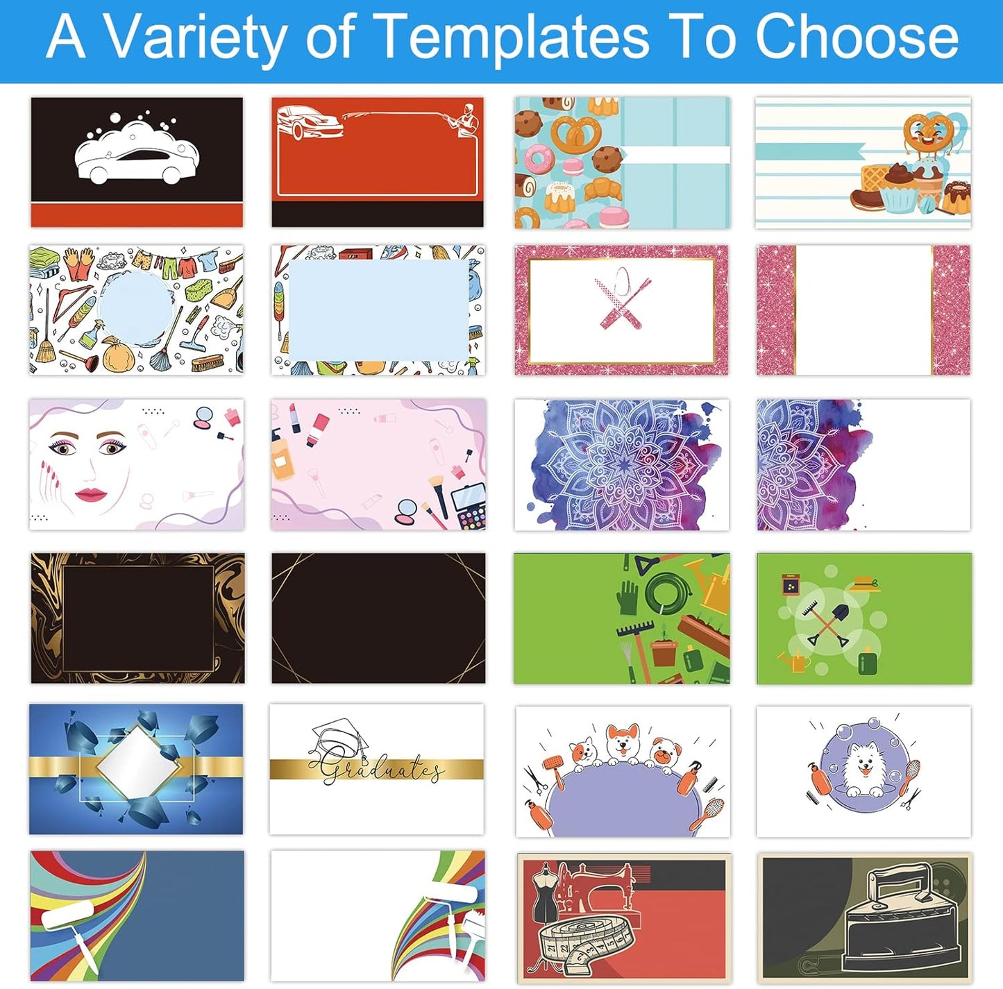 Custom Business Cards with Logo Personalized Double Side Printable Customize Business Cards 1000 500 200 100 for Small Business Women Men-Nails Artist Service