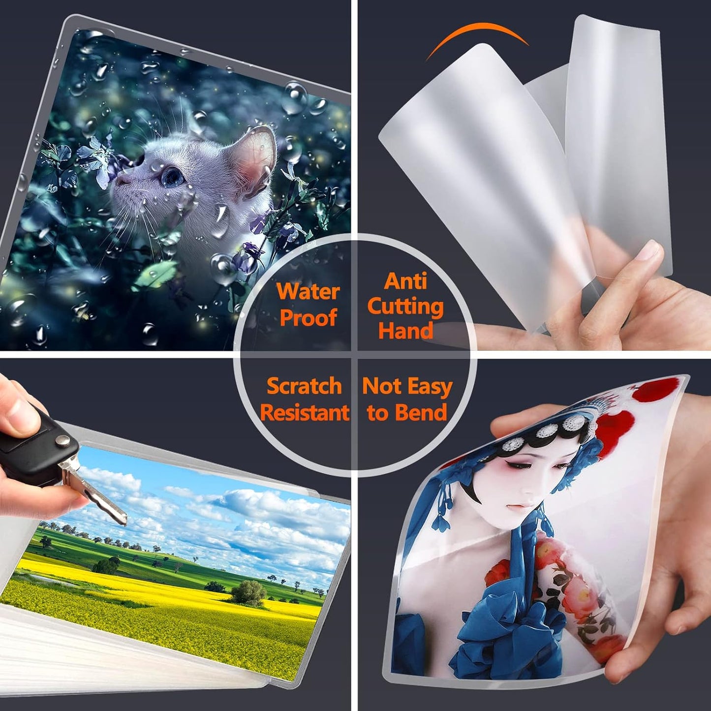 Thermal Laminating Pouches, 9 x 11.5 Inches Laminating Sheets, 5 Mil Thick Laminate Sheets, 100 Pack, Clear