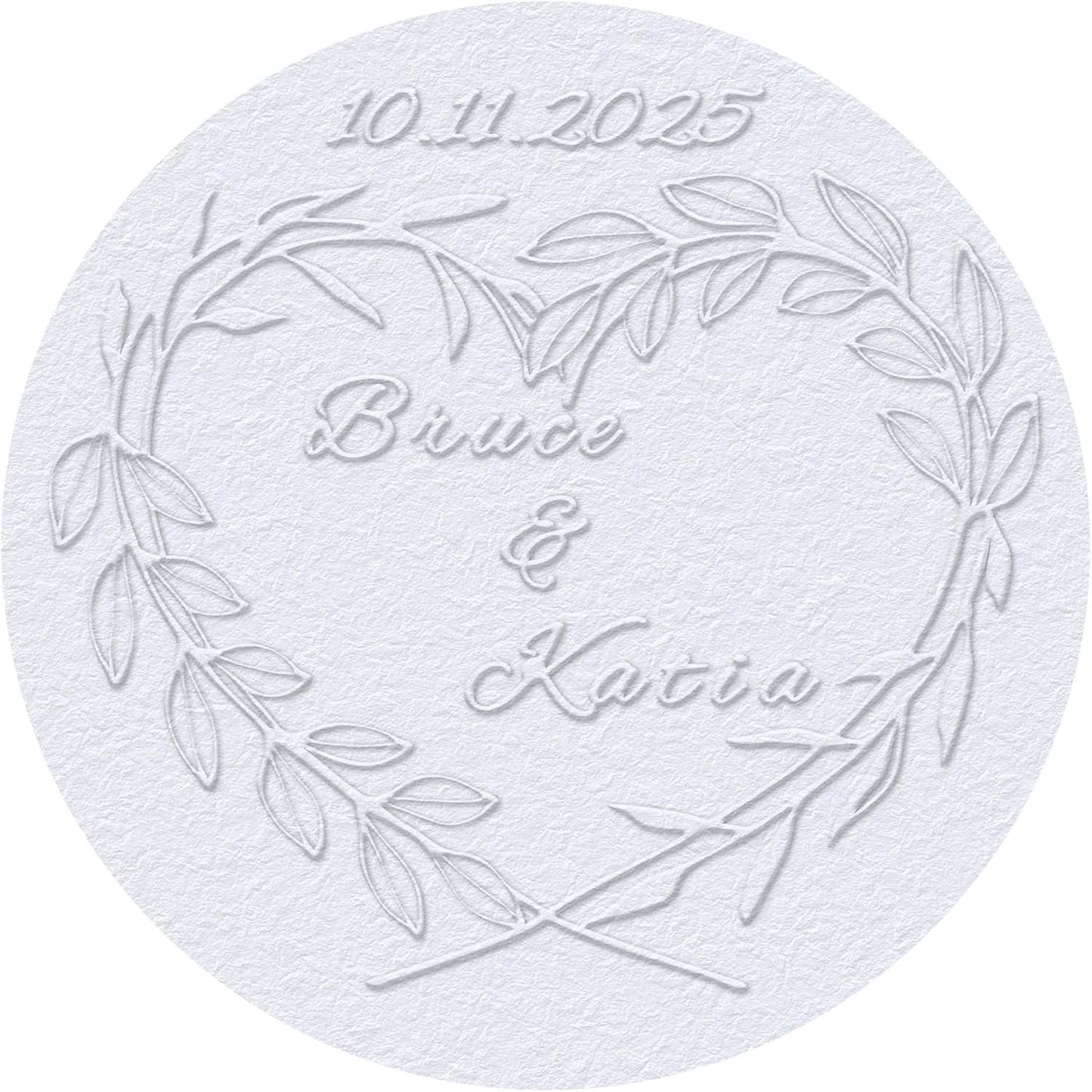 Personalized Wedding Embosser Stamp， Custom Book Business Card Paper Document Notebook, Self Inking Stamp，Book Lover Gifts，Christmas Gifts (Style09)