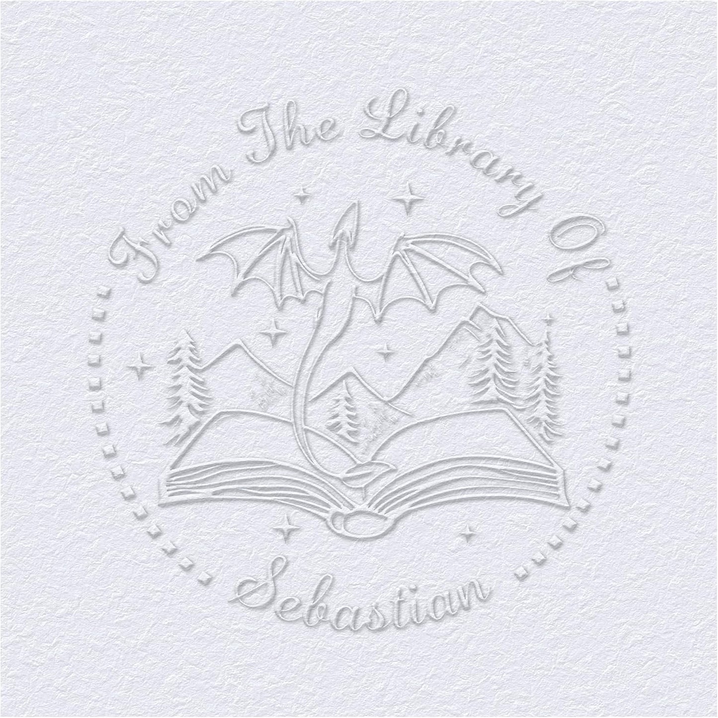 from The Library of Embossers & Stamps Custom Color Self-Inking Stamp with Your Name or Design Great for Personalizing Books, Text Books and Journals (17)