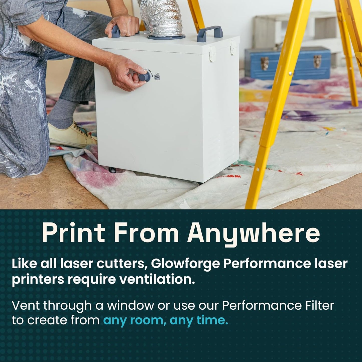 Glowforge Plus HD Laser Cutter and Engraver Machine with 40W CO2 Laser - Ultimate Power Laser Engraver with Liquid Cooling for Fast Laser Engraving on Wood, Leather, Metal, and Stone