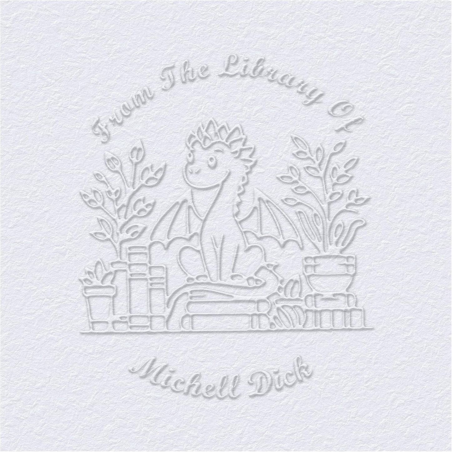 from The Library of Embossers & Stamps Custom Color Self-Inking Stamp with Your Name or Design Great for Personalizing Books, Text Books and Journals (21)