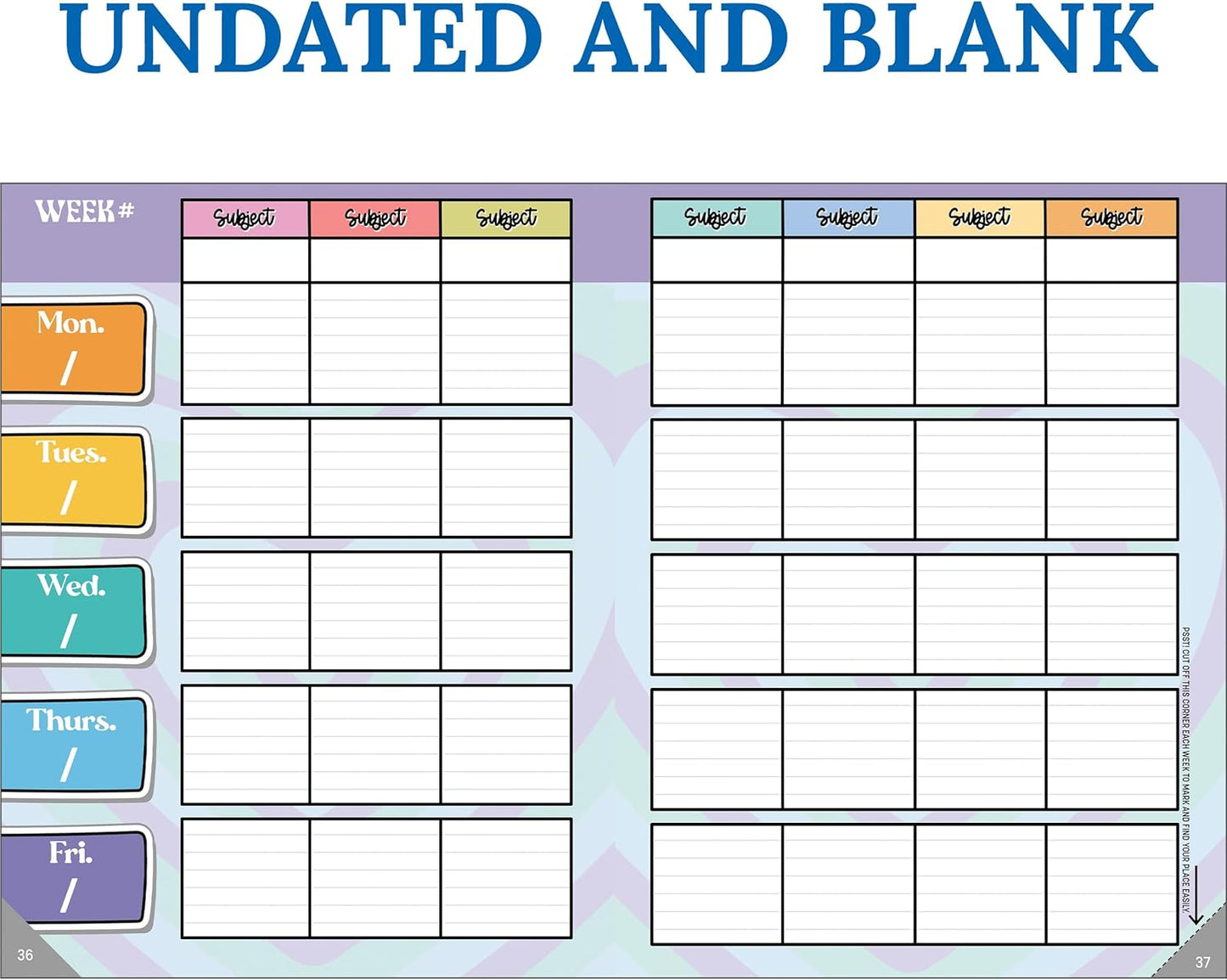 Carson Dellosa Retro Remix Teacher Planner 2025-2026, Undated 8" x 11" Lesson Plan Book With Retro Stickers, Class Schedule, Weekly Calendar, Homeschool & School Supplies, Groovy Classroom Must Haves