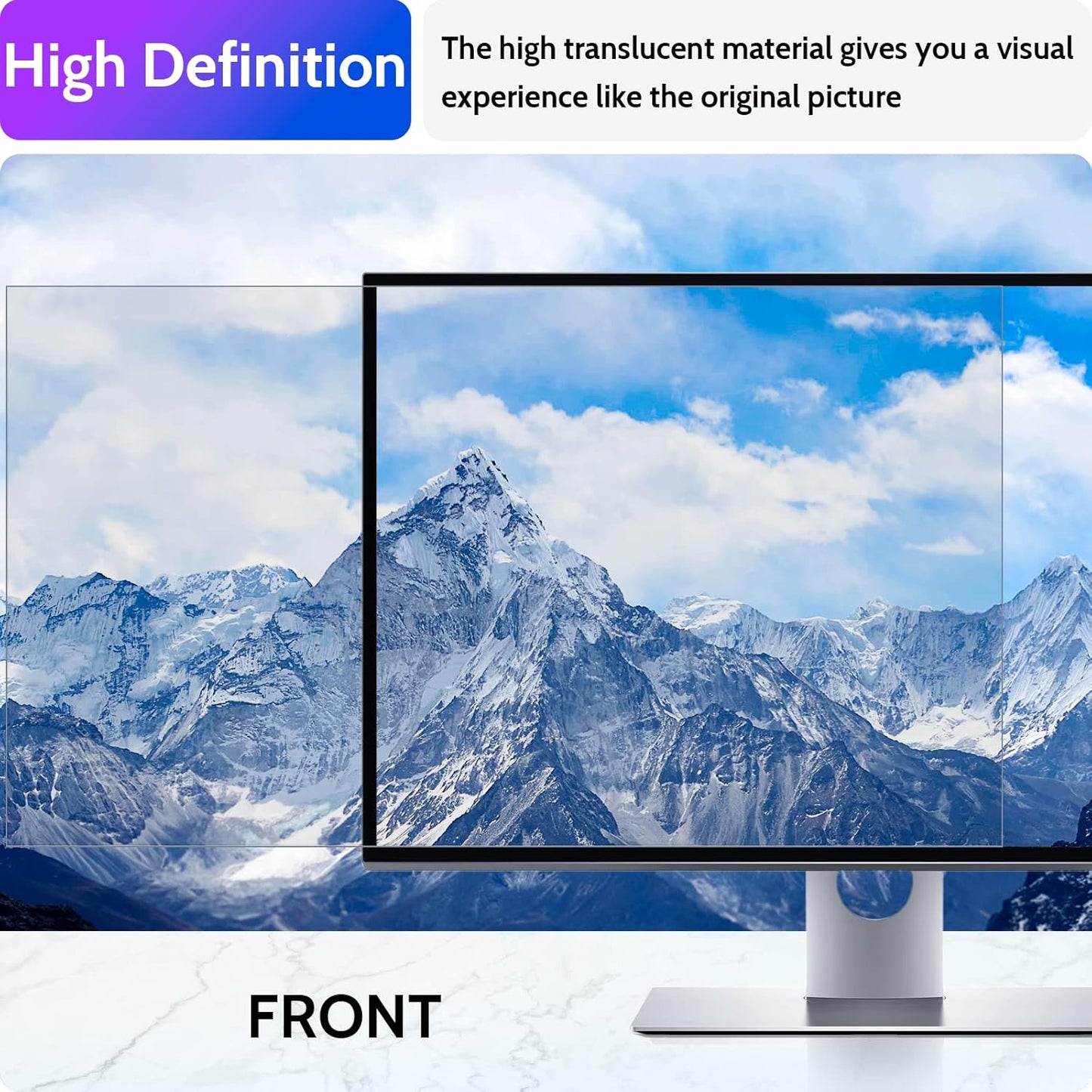 Privacy Screen for Computer Monitor 23.6 Inch 16:9 Aspect Ratio, Anti Blue Light Glare Removable 23.6 in Privacy Screen Filter Protective Film, HD 23.6 Inch Privacy Screen Protector for Monitor