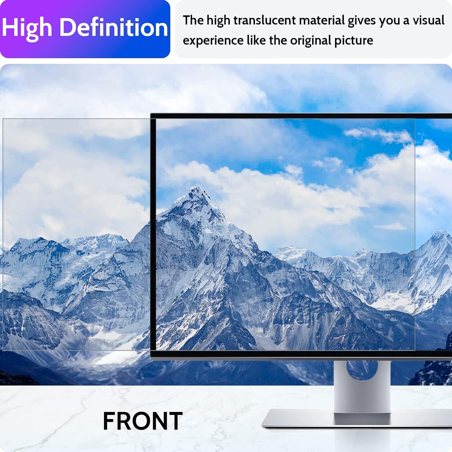Computer Privacy Screen 23 Inch for 16:9 Widescreen Monitor, Removable 23inch Anti Blue Light Anti Glare Monitor Privacy Filter Shield