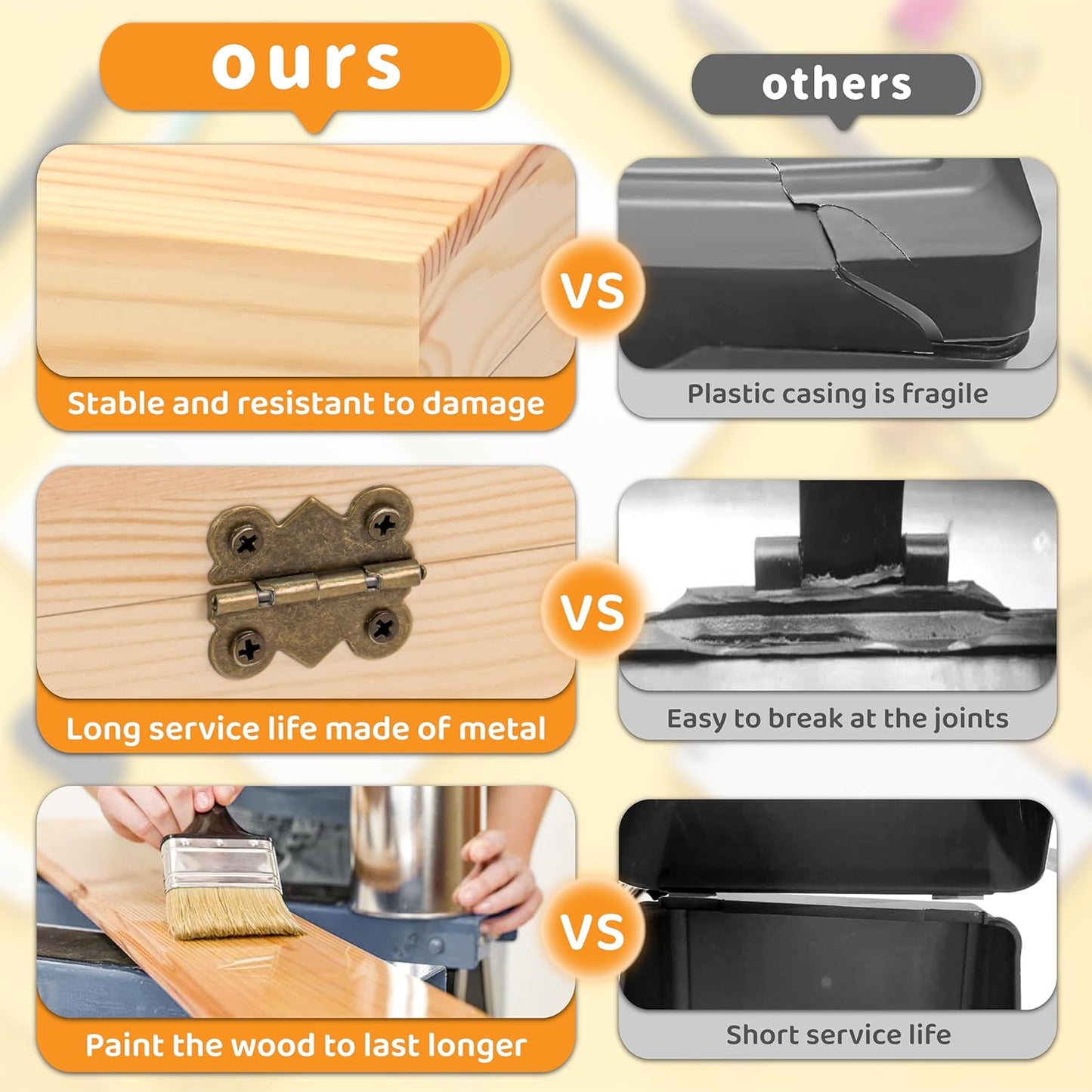 MOBYKE Index Card Holder 3x5, 100 Pcs Heavy-Duty Index Card Business Card Organizer Wooden Recipe Box with Dividers Flash Card Holder with 30 White Dividers, 1 Blank Sticker and 1 Letter Sticker