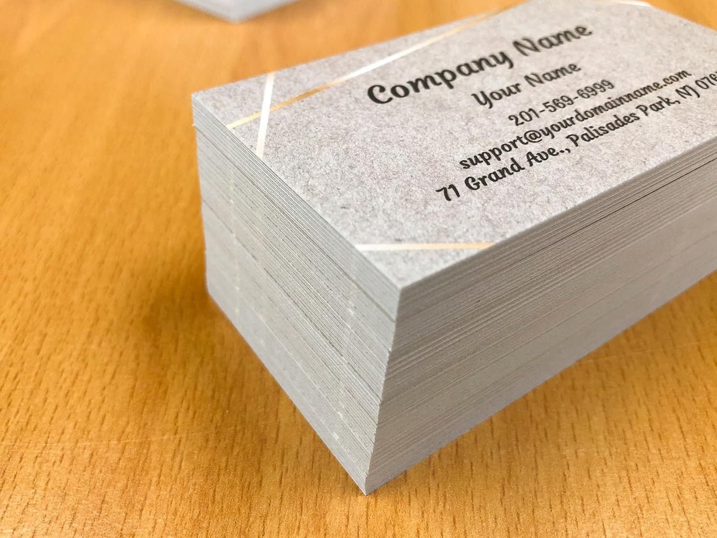 Custom Premium Business Cards 100 pcs Full color - Printed on 16pt(350gsm) or14pt (308gsm) Classic matte paper, Made in The USA (Kraft-Line)
