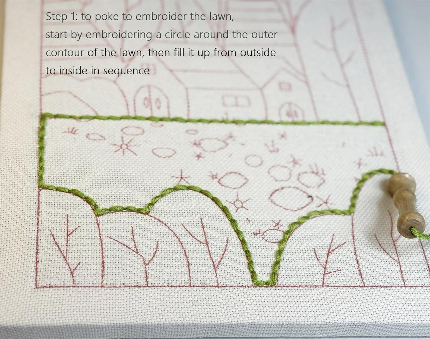 clberni Punch Needle Kit Adults Beginner, Large Punch Needle Embroidery kit 11.8 X 15.8 inches, Crafts for Adults (Forest Without Photo Frame)