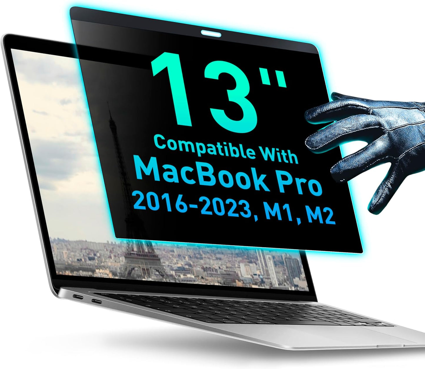 Magnetic Privacy Screen Compatible with MacBook Pro 13" 2016, 2017, 2018, 2019, 2020, 2021, 2022, 2023, M1, M2 Anti-Blue Light Laptop Screen Protector Filter Blue Light Blocking Filter