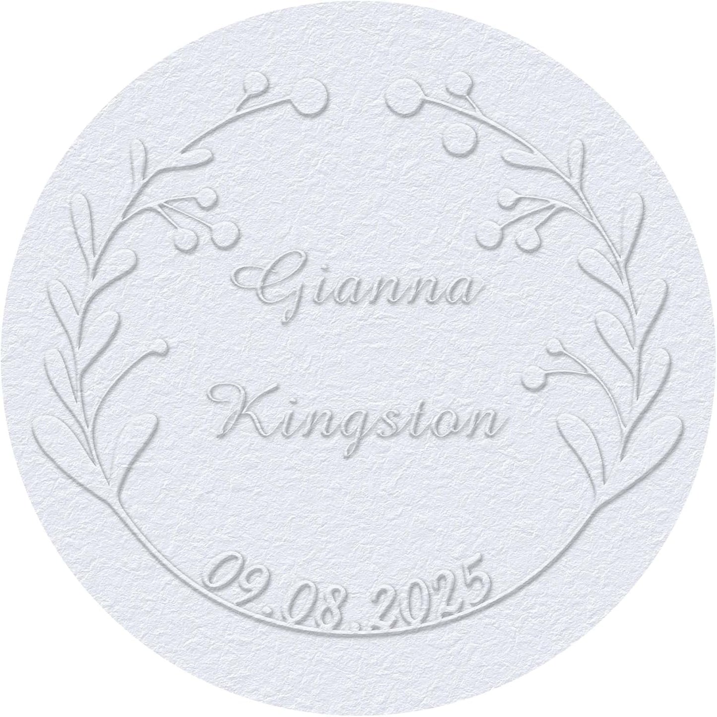 Personalized Wedding Embosser Stamp， Custom Book Business Card Paper Document Notebook, Self Inking Stamp，Book Lover Gifts，Christmas Gifts (Style13)