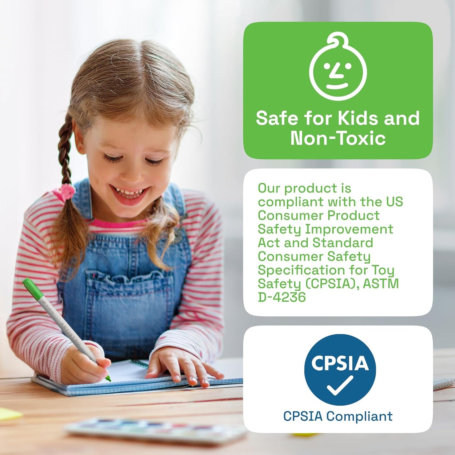 ARTISTRO 72 Wine Glass Acrylic Paint Markers - Washable Non-Toxic Dual Tip Acrylic Paint Pens for Car Window, Mirror, Ceramic