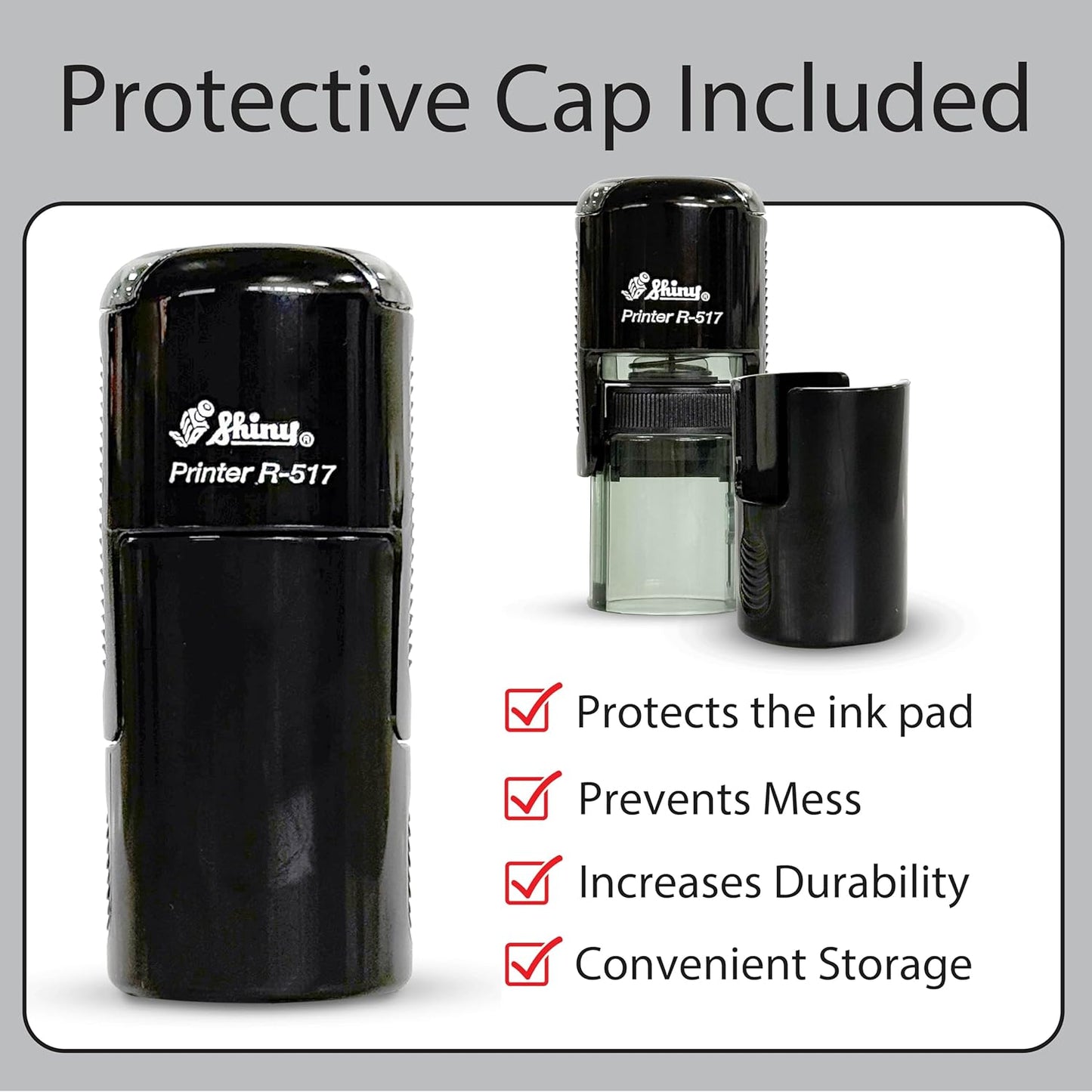 Shiny No Name Teacher Stamp, Round Self Inking Stamp for Classroom, Red Ink