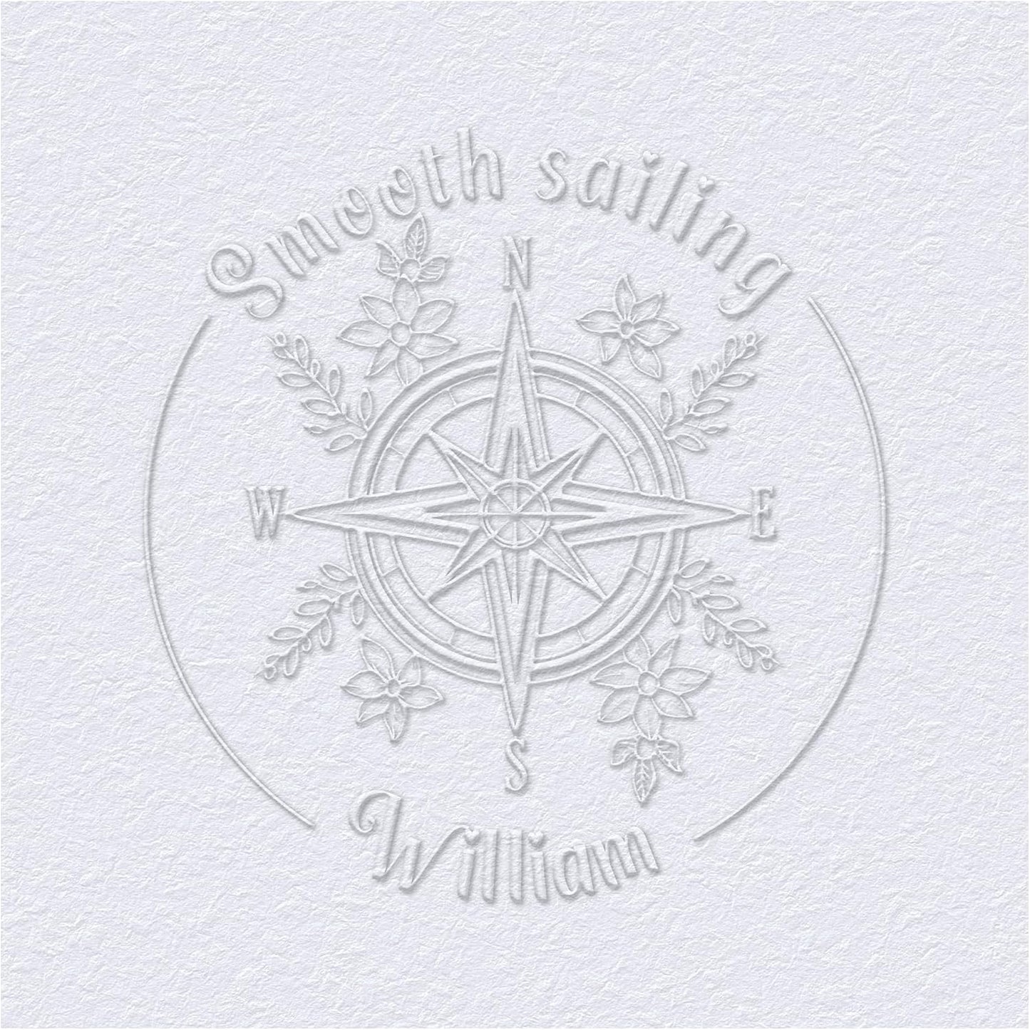 from The Library of Embossers & Stamps Nautical Theme Custom Color Self-Inking Stamp with Your Design Ship Rudder Great for Personalizing Books