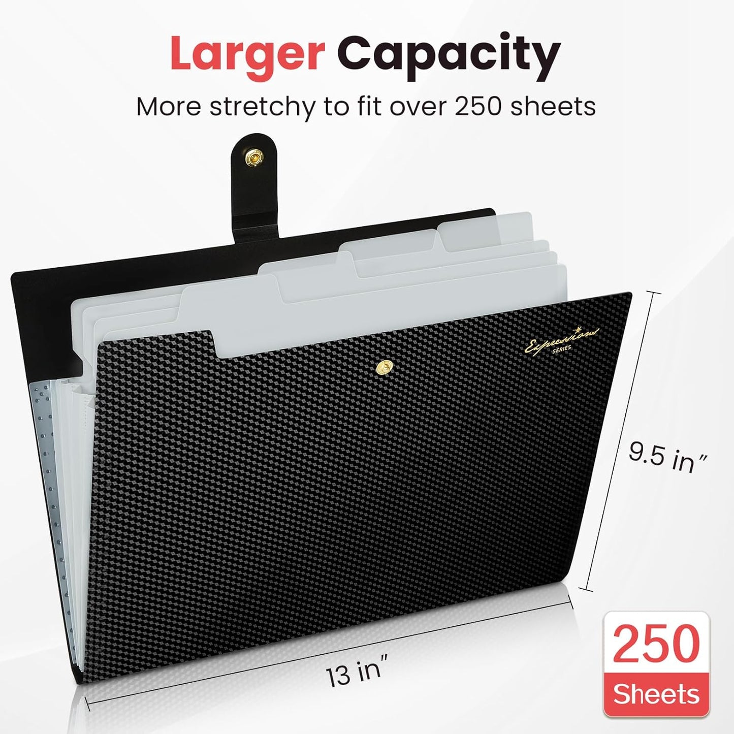 Sooez Expanding File Folder, Letter Size Accordion File Organizer, 5 Pocket Folders for Documents, Cute Folder with Labels, Portable Paper Organizer for School Office Supplies, A4 Size, Pink