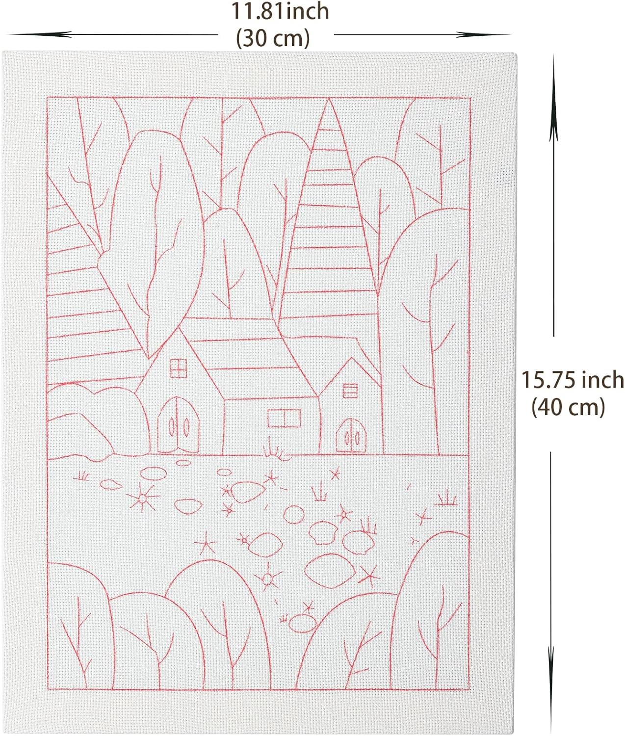 clberni Punch Needle Kit, Punch Needle Embroidery kit, Crafts for Adults, Matching 16“Photo Frame Hanging on Wall as Home Décor (Forest with Photo Frame)