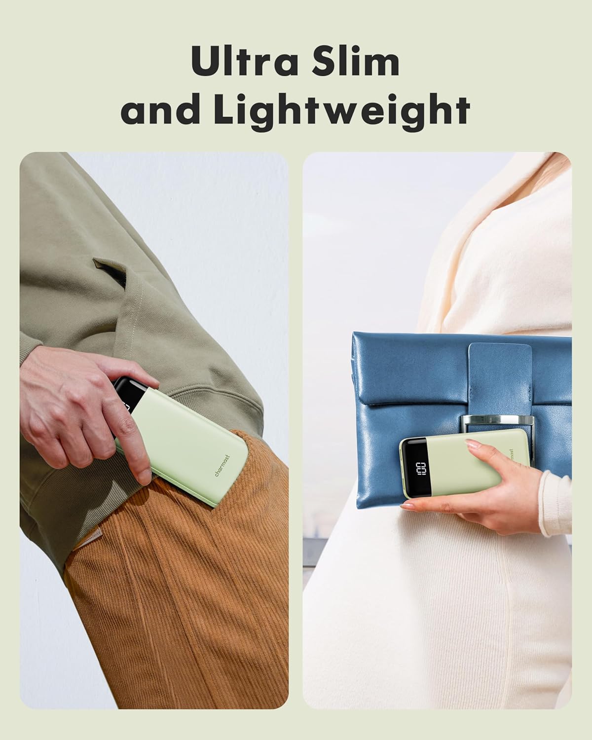 Charmast Portable Charger with Built in Cables, Power Bank with Cords Wires, Slim 10000mAh Travel Battery Pack 6 Outputs 3 Inputs 3A Fast Charging for Samsung Google Pixel LG Moto iPhone iPad