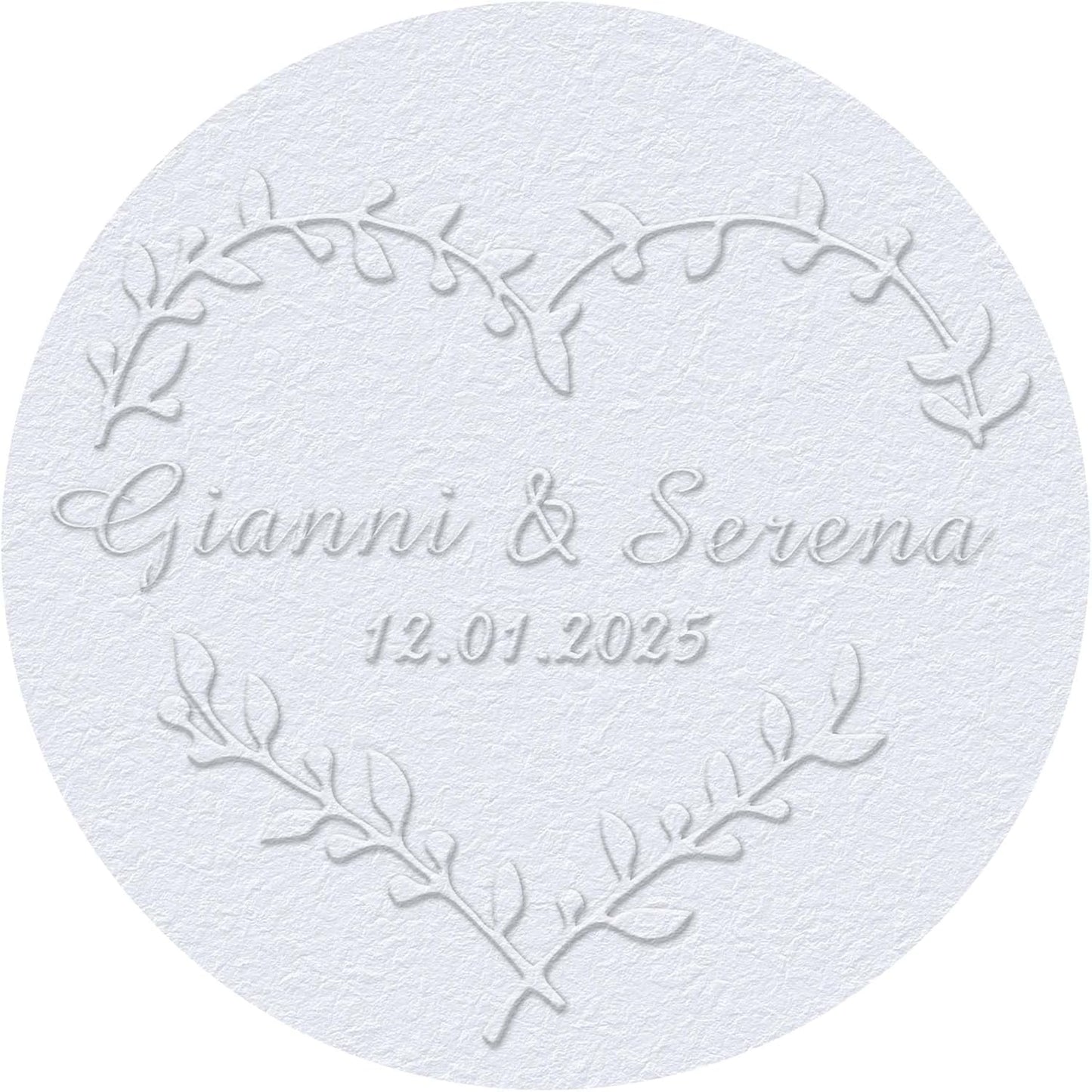 Personalized Wedding Embosser Stamp， Custom Book Business Card Paper Document Notebook, Self Inking Stamp，Book Lover Gifts，Christmas Gifts (Style15)