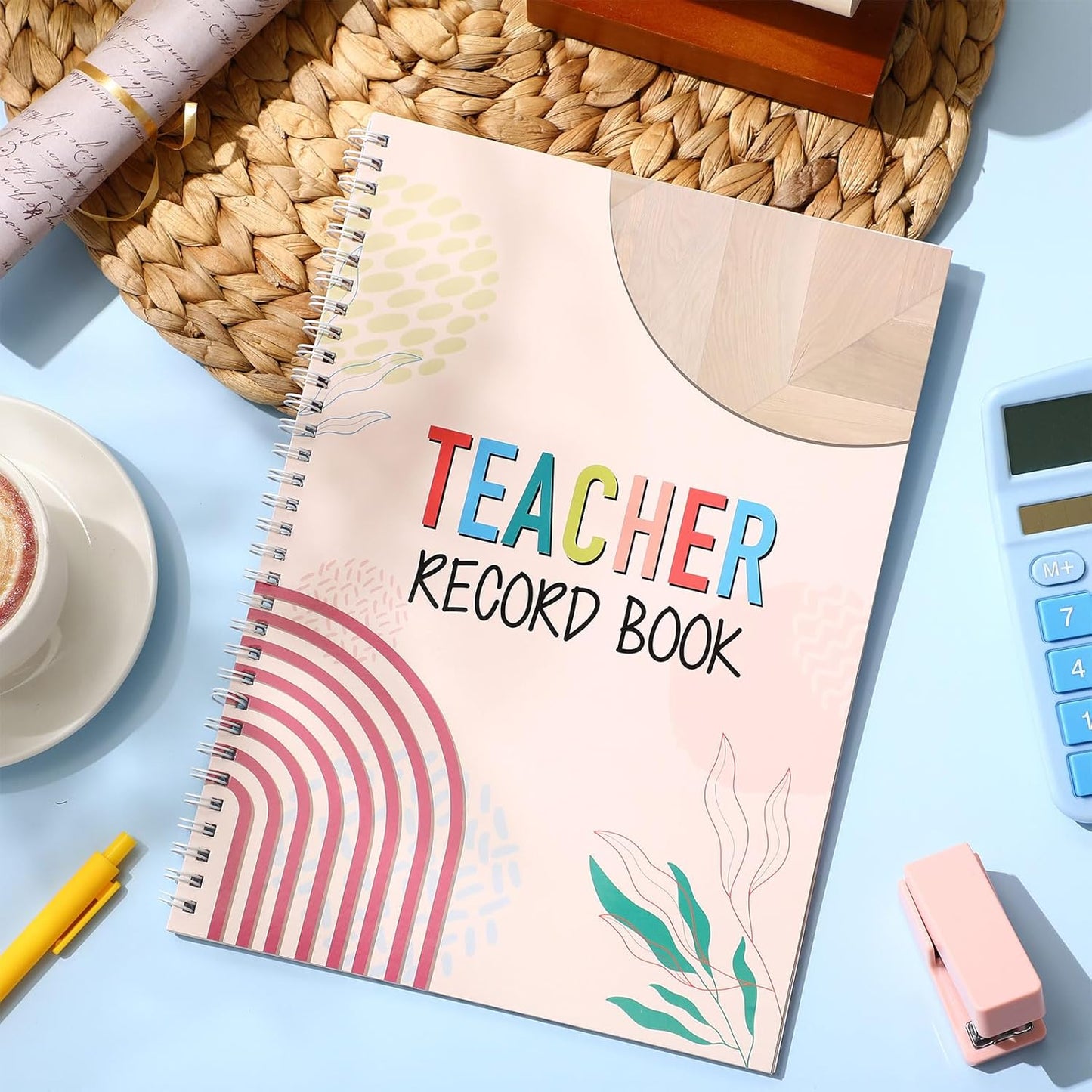 Teacher Record Book Teacher Grade Books 2025-2026 Spiral Bound Record Class Grade Book Office Favors Gift for Classroom Attendance Supplies Decoration Double Sided(True to You)