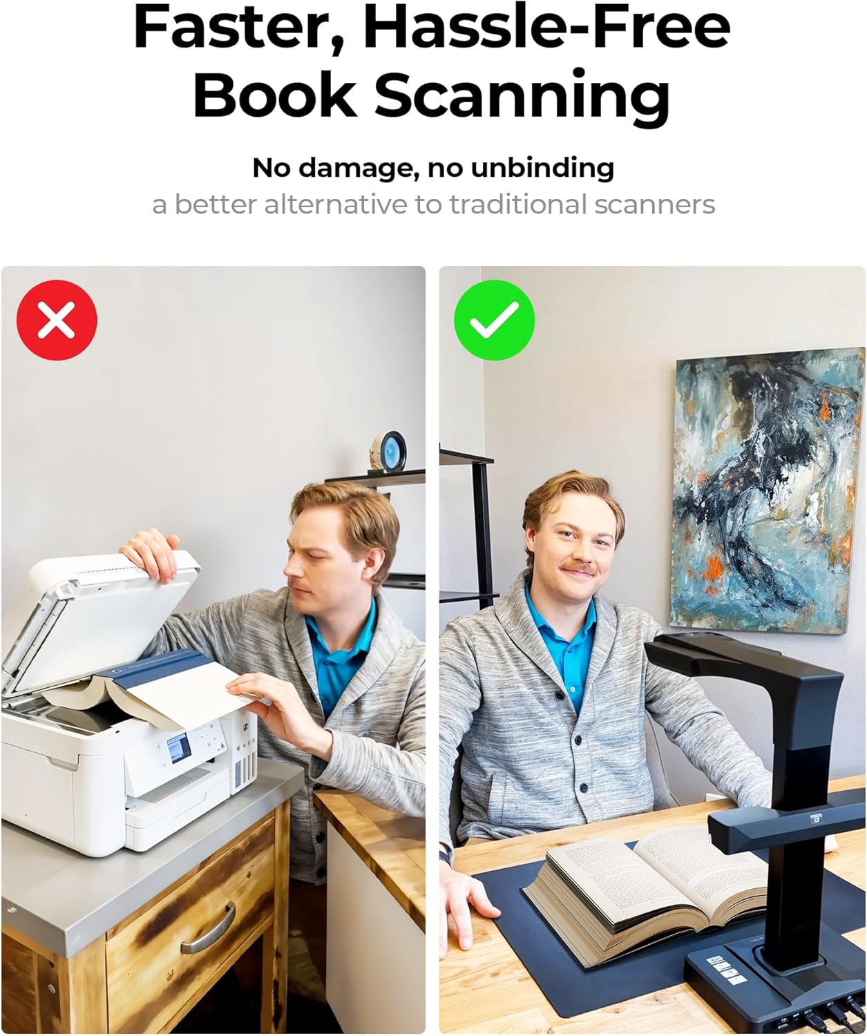 CZUR ET MAX Professional Book Scanner, 38MP Document Camera, Laser Curve-Flatten, USB High Speed Document Scanner, 180+ Languages OCR, Capture A3, Support HDMI, for Windows/MacOS/Linux