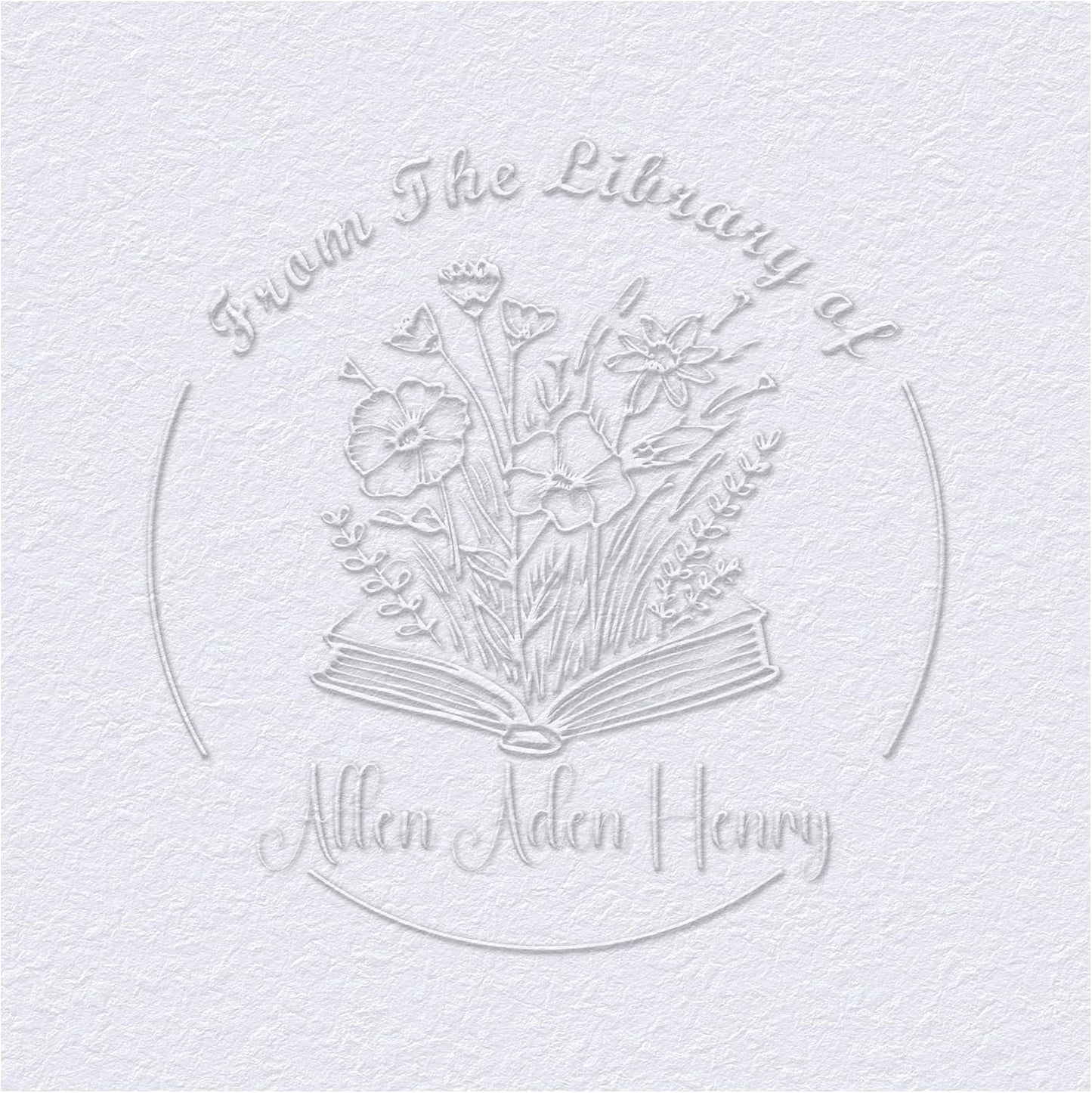 from The Library of Embossers & Stamps Custom Color Self-Inking Stamp with Your Name or Design Great for Personalizing Books, Text Books and Journals (04)