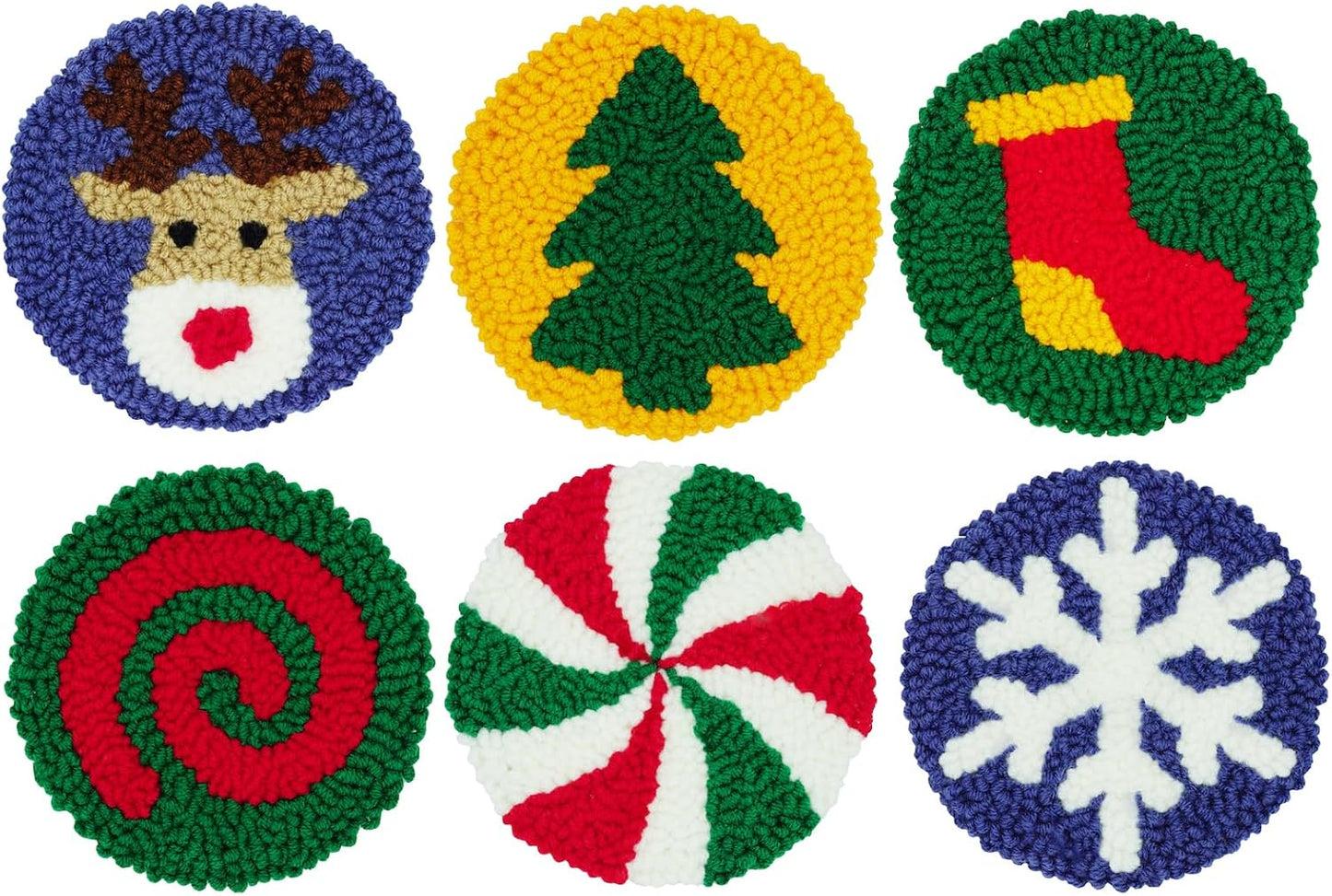 Mefatus Punch Needle Kit for Beginners Adults Kids Keychain Accessories for Backpacks, Bags, Car Key Ring Easy Punch Needle Embroidery Kit Tool Threader Fabric Hoop Yarn Rug Tufting