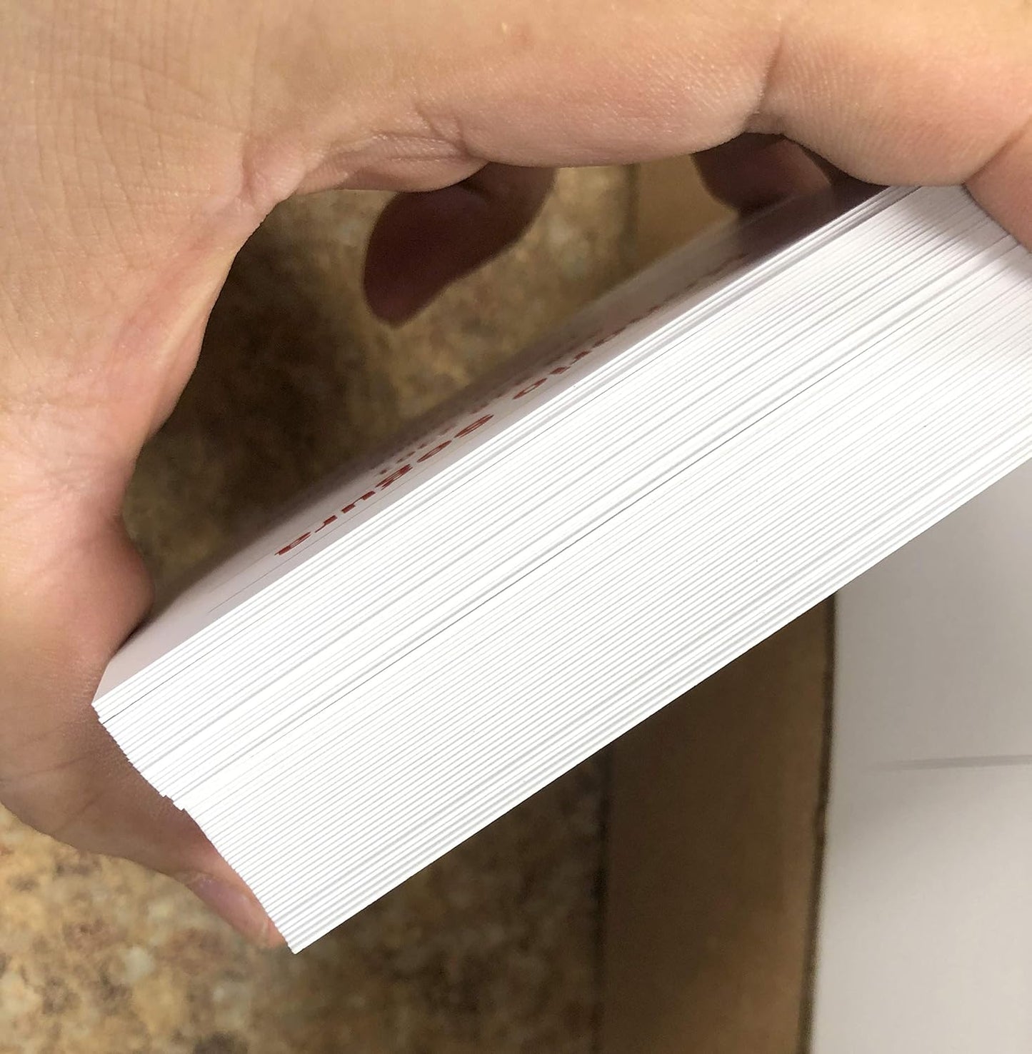 Custom Premium Business Cards, Full color - Marble (350gsm-Thick paper), Made in The USA (Pink)