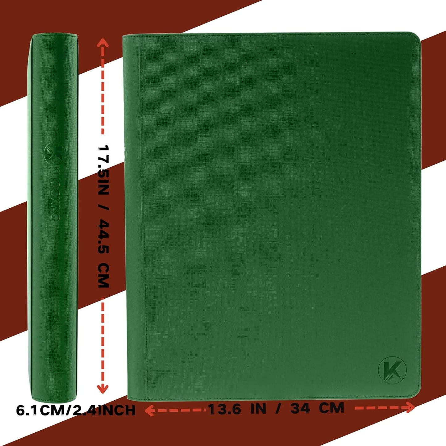 1408+ Pockets Trading Card Binder, 16-Pocket Card Ablum Compatible with MTG,Sports Cards & Other Standard Size Trading Card (Green)