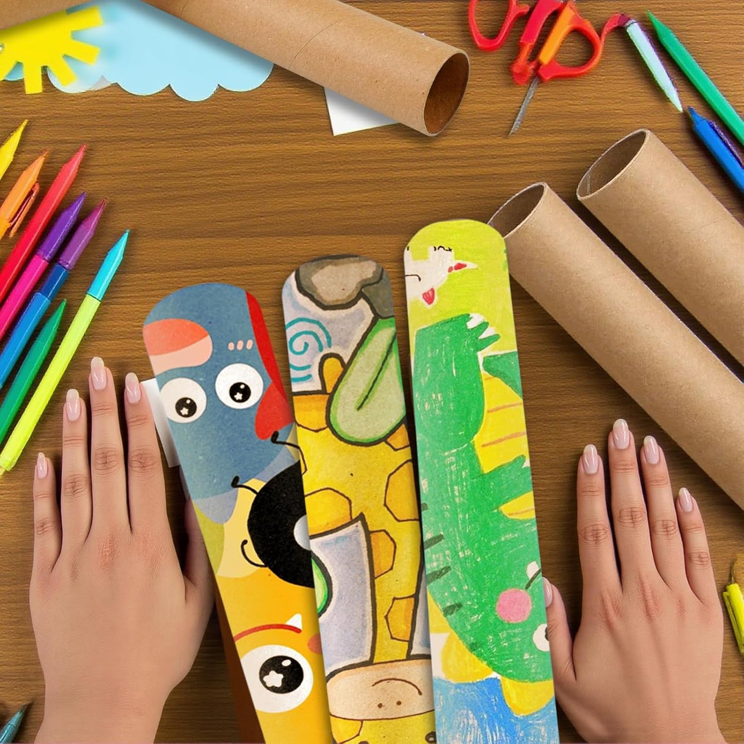 80 Pcs Cardboard Tubes 2 Size Cowhide Paper Towel Rolls Cardboard DIY Empty Toilet Paper Tubes Bulk for Craft Classroom Projects ( 1.4 x 10 Inch, 1.6 x 10 Inch)