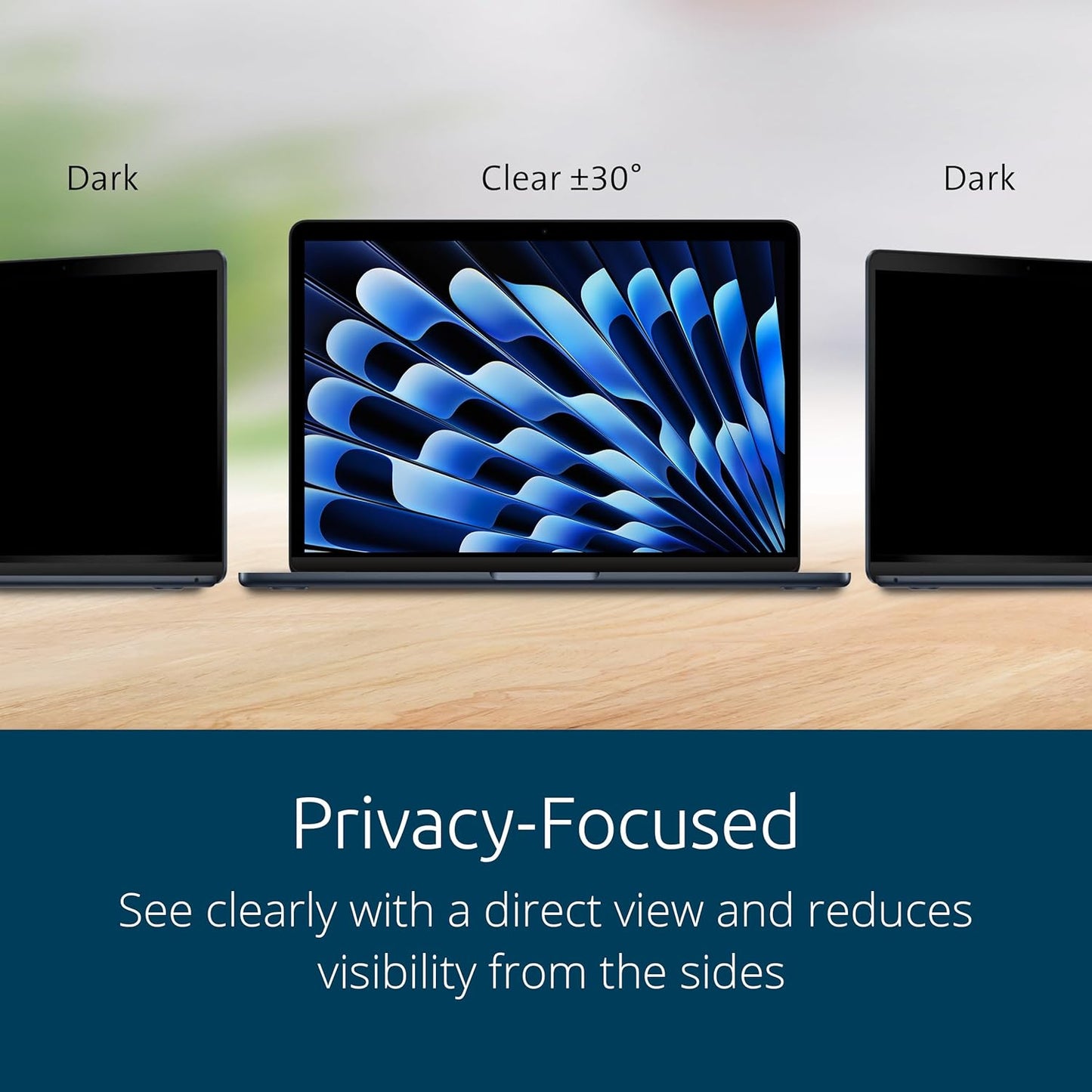 Kensington MP136 Magnetic MacBook Air Privacy Screen for 13.6 inch MacBook Air (2022-2024, M2, M3), Removable Laptop Privacy Filter, Anti Glare Blue Light MacBook Mac Screen Protector