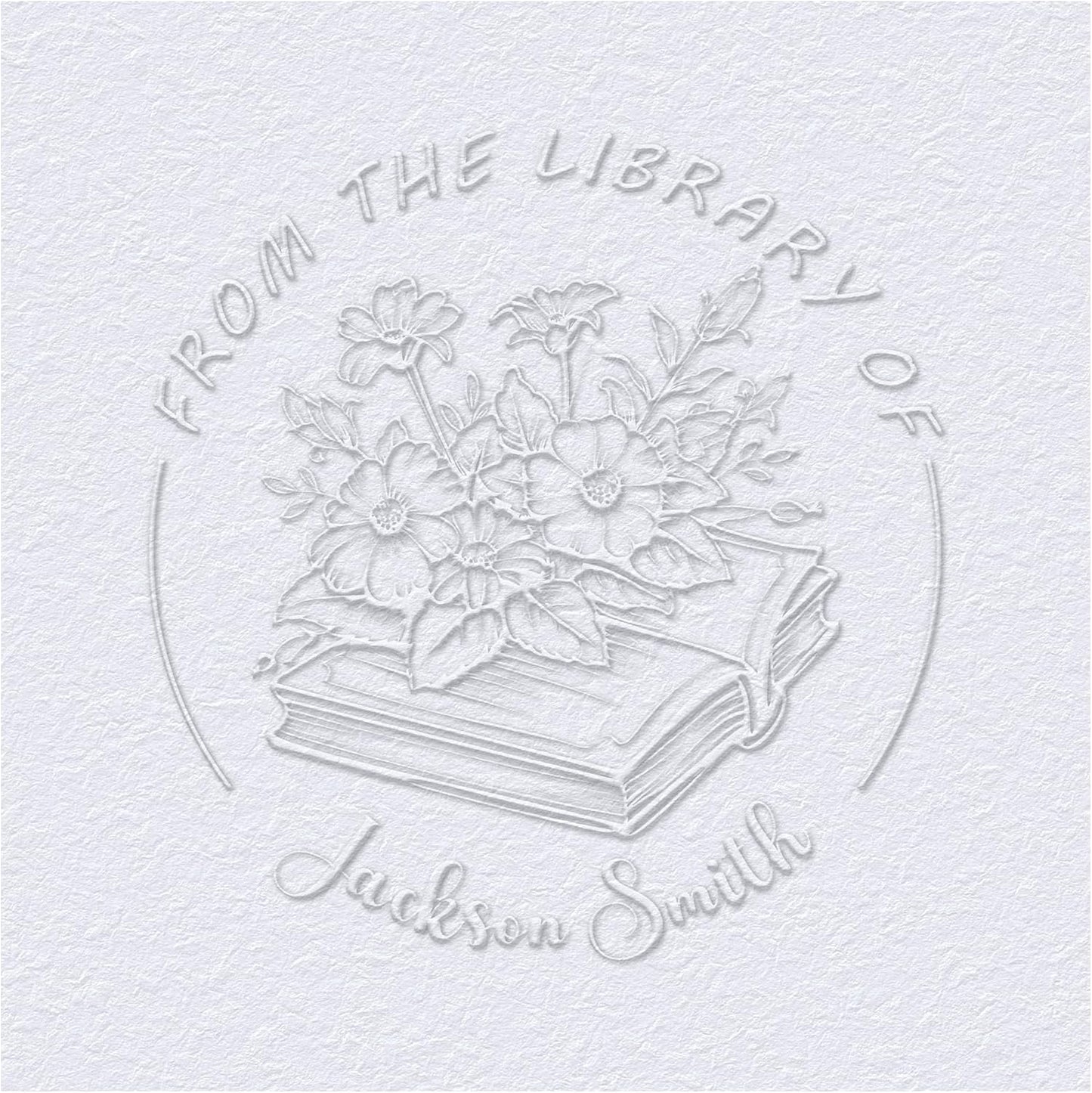 from The Library of Embossers & Stamps Custom Color Self-Inking Stamp with Your Name or Design Great for Personalizing Books, Text Books and Journals (05)