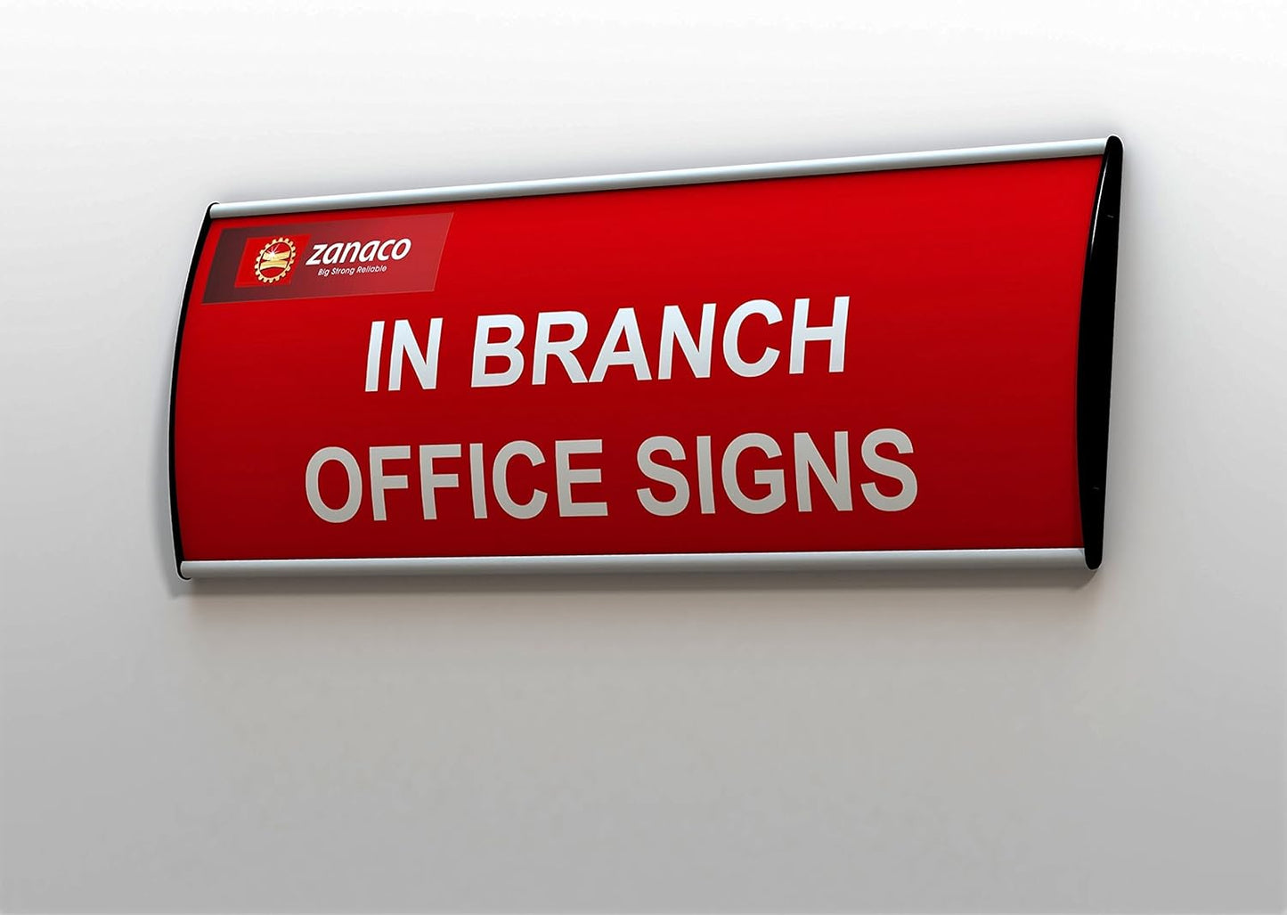 SET OF 4, OFFICE SIGN HOLDER FOR WALL OR DOOR MOUNT NAME PLATE FRAME DISPLAY CURVATURE PLAQUE SILVER ALUMINUM, 4.00" W x 6.00" H