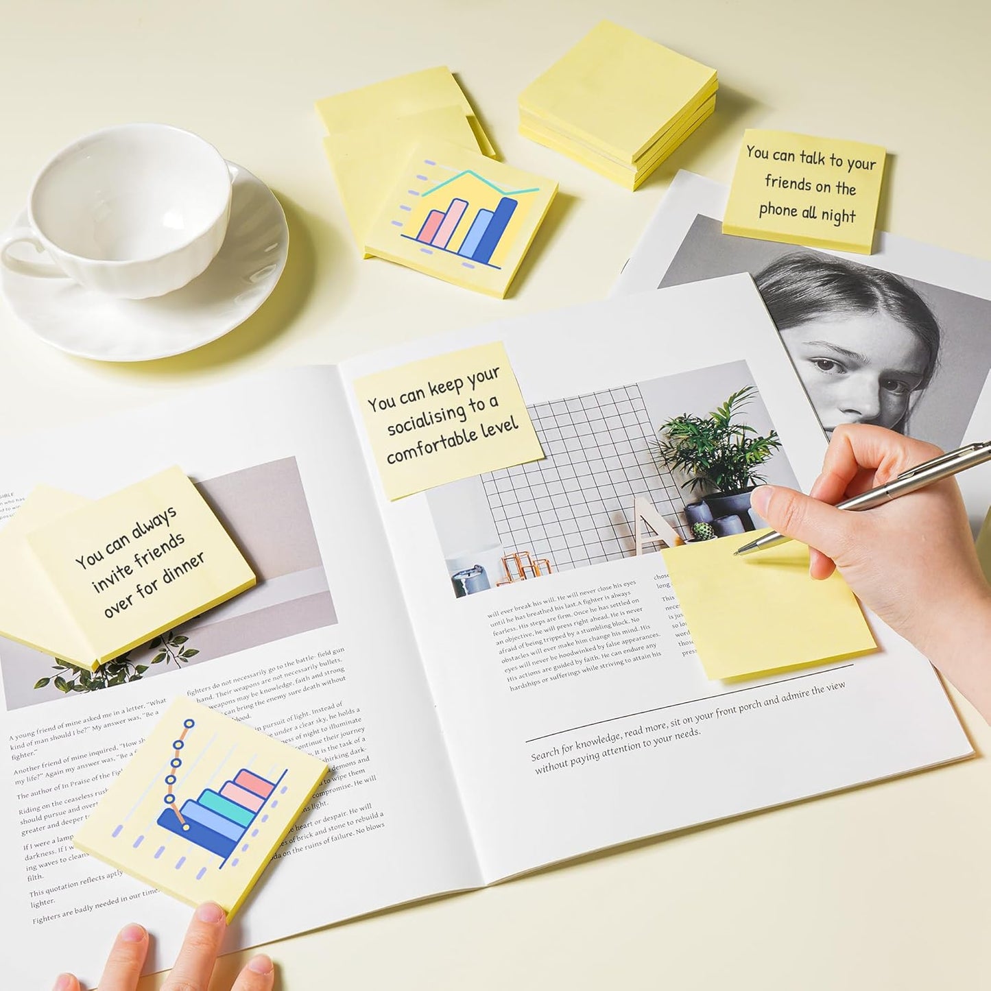 (18 Pack) Sticky Notes 3x3 in Yellow, Strong Adhesive, Clean Removal, Recyclable, Self-Stick Pads, Easy to Post for Home, Office, Notebook