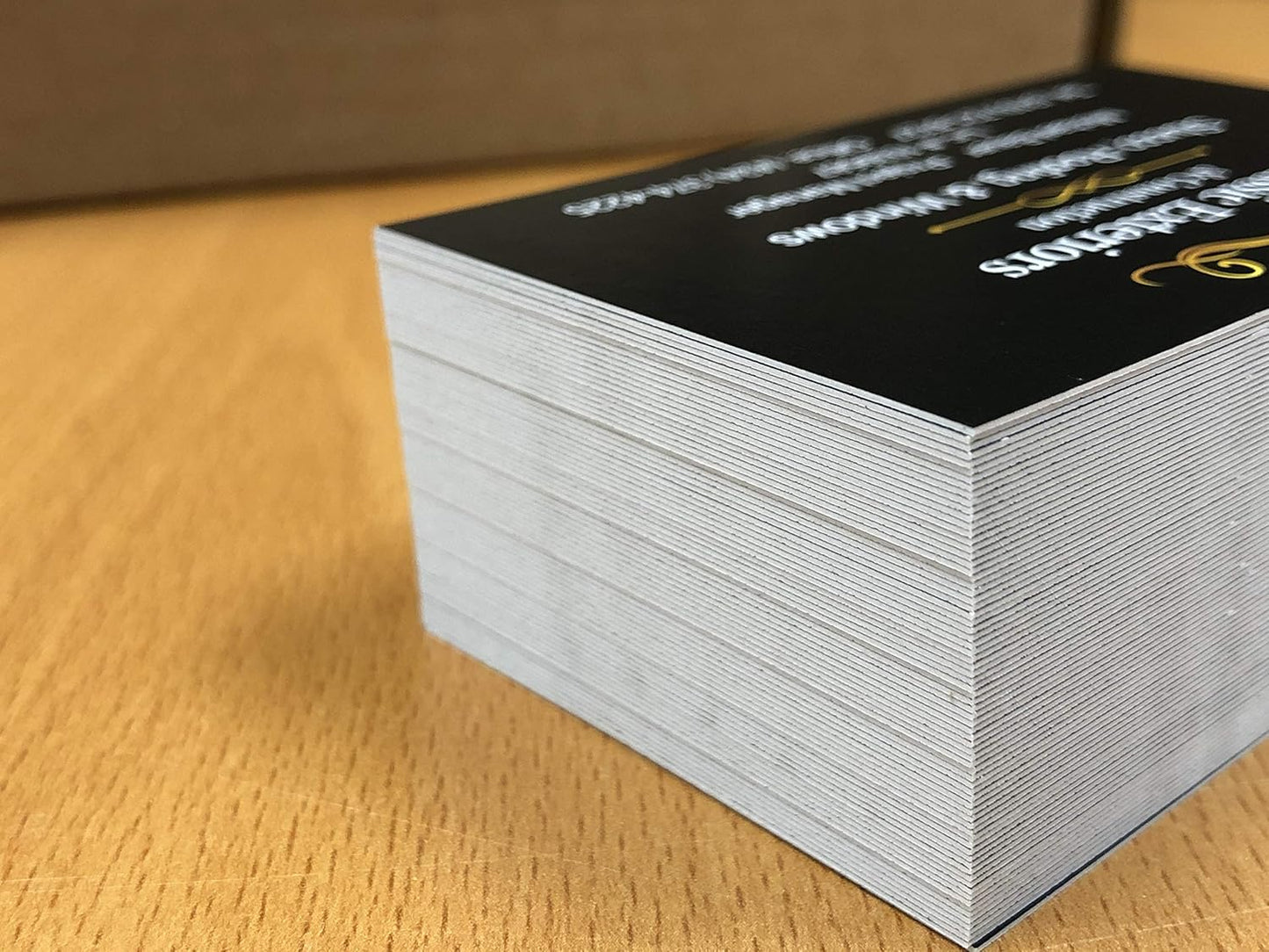 Simple Custom Premium Business Cards, Available 100,250,500,1000pcs, Full color 2sides - Black front-White back, 16pt Cover Stock (350gsm-Thick paper), Made in The USA