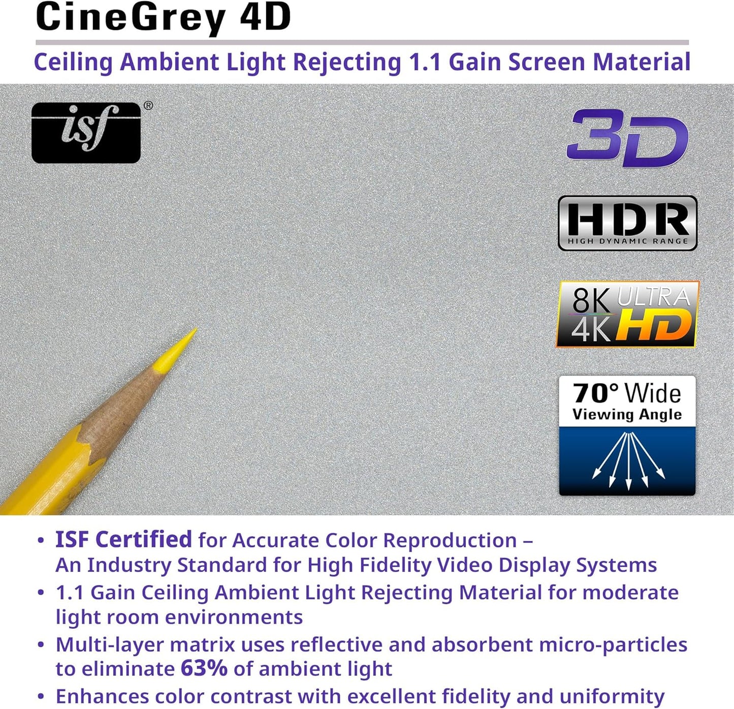 Elite Screens ezCinema Tab-Tension CineGrey 4D, 113-inch 16:9, Manual Floor Pull Up ISF Ceiling Ambient Light Rejecting, Portable Home Office Classroom Projector Screen with Carrying Bag, FT113UH-C4D