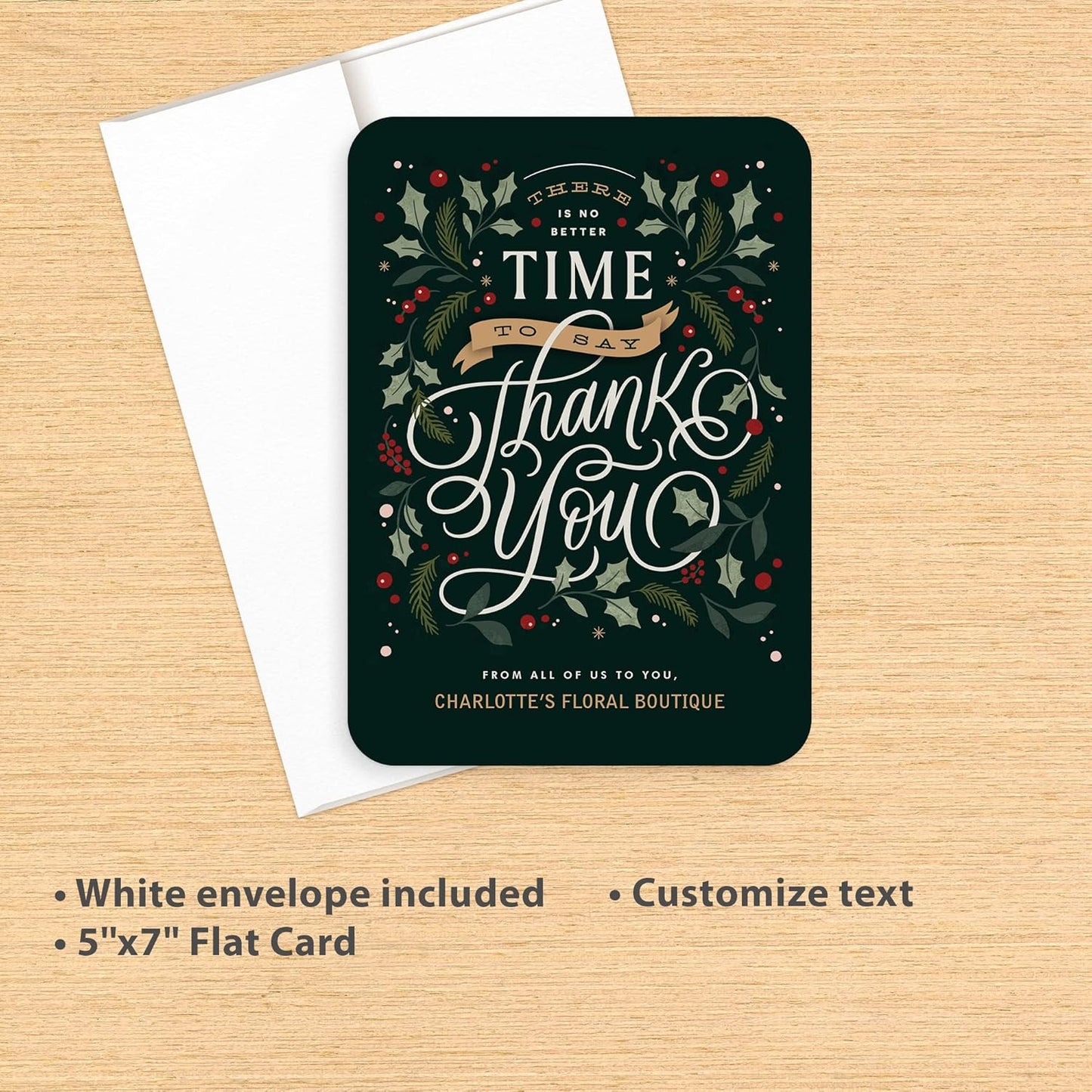 Let's Make Memories Personalized Business Christmas Cards with Envelopes - Premium Quality - 5x7-2025 Holiday Cards & White Envelopes - No Better Time - 75 ct
