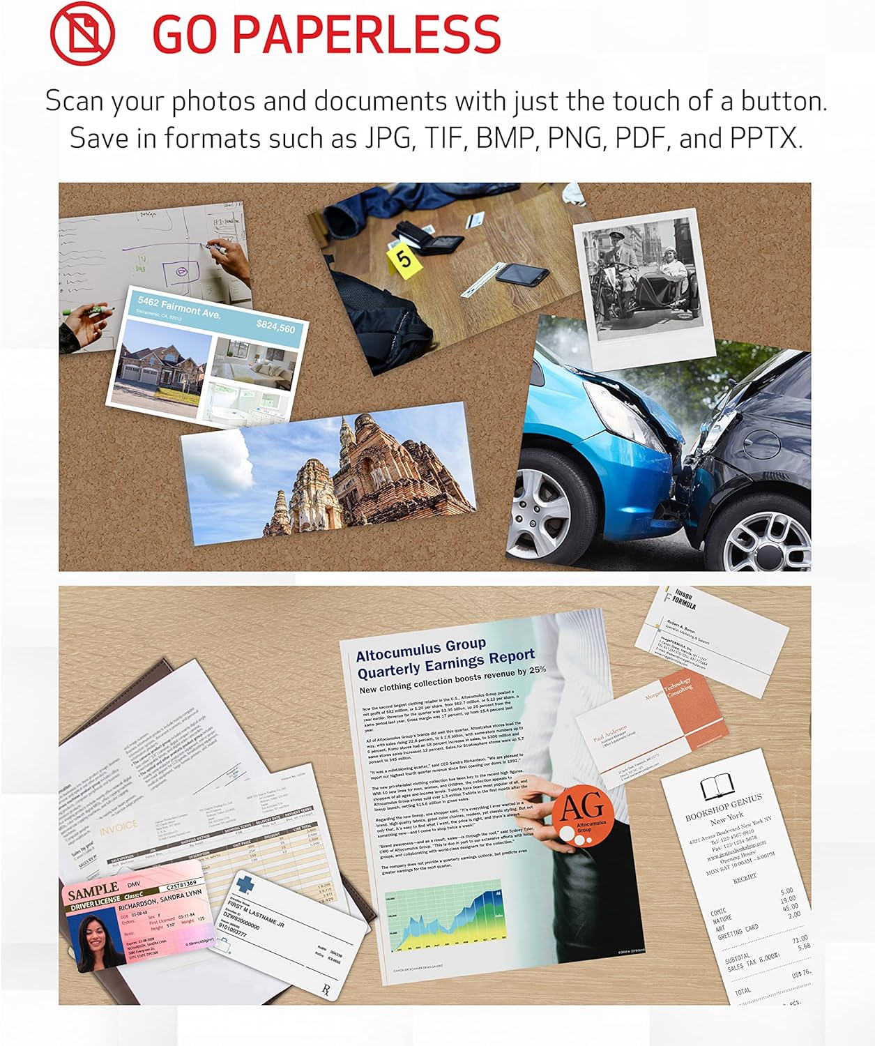 Canon imageFORMULA RS40 - Photo and Document Scanner, Auto Document Feeder, Windows and Mac, Scans Old and New Photos in Varying Sizes, USB Interface