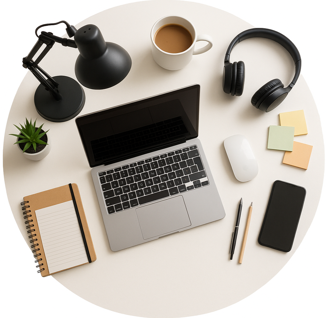 circle photo of Office supplies for working from home